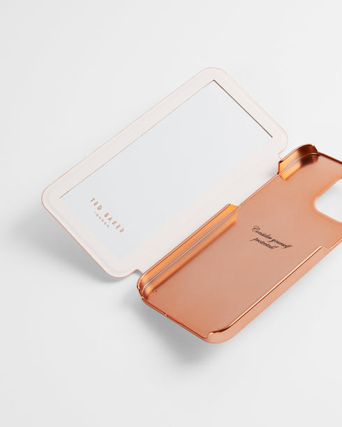 DIANOE-Technology-Protect Your Tech With Exquisite Flair Thanks To Dianoe. This Pretty Case Fits The Iphone 12 And Iphone 12 Pro And Showcases A Stylish Glitter Finish Perfect For Brightening Up Everyday Errands With Pizzazz. Ted Baker accessories collection Glitter finish Suitable for iPhone 12 and iPhone 12 Pro Internal mirror Ted Baker-branded- Ted Baker Romania